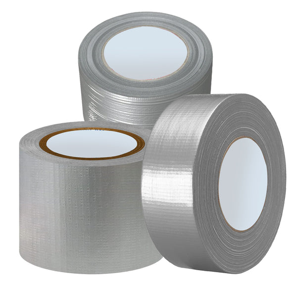 Silver Fabric Repair Cloth Duct Tape 50M X 200 Micron - 3 Sizes