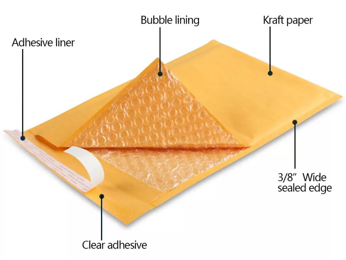 Bubble Bag /Kraft Bubble Envelope Sets of 50, ( 3 Size Options)
