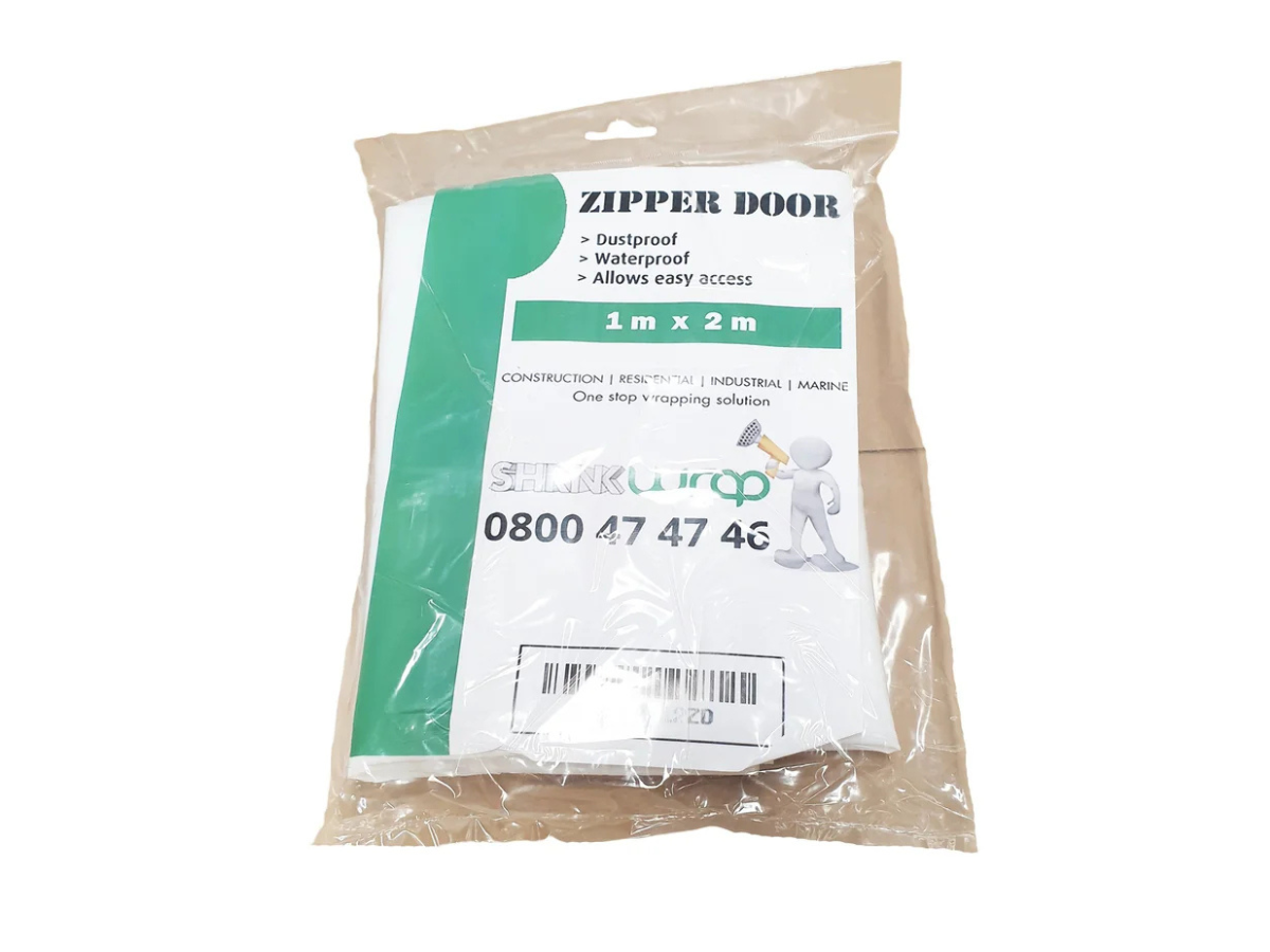 Shrink Wrap Zipper Zip Doors (Multiple Design & Size Options)