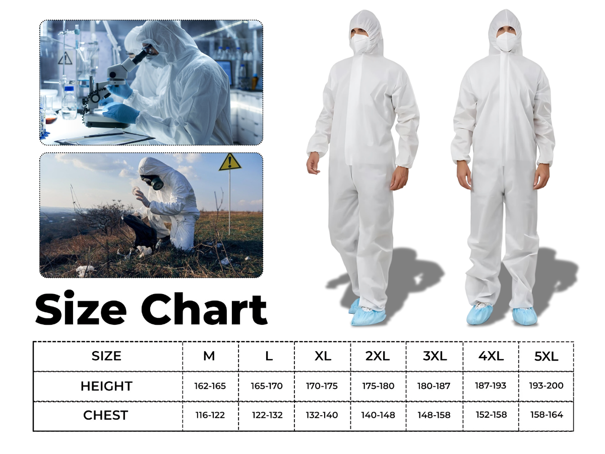 Disposable SMS Coveralls - 55 GSM