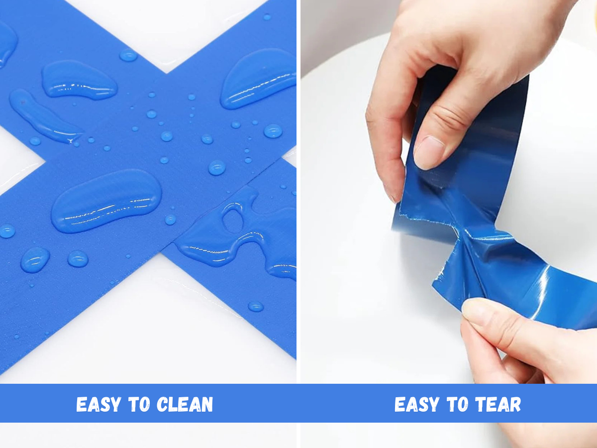 Blue Fabric Repair Cloth Duct Tape 50M X 200 Micron - 3 Sizes