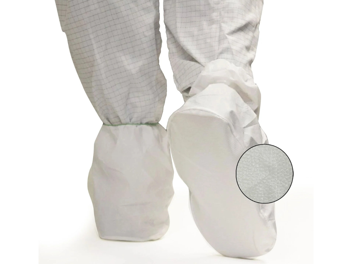 SMS Disposable Boot Cover with PVC Sole-White, Set of 10 Pair