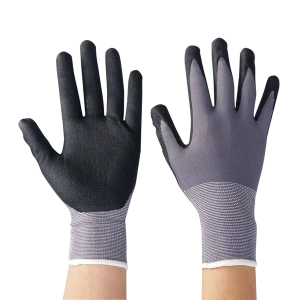 Nylon Mix Spandex Palm Foam Nitrile Coated Gloves-Set of 10 Pair