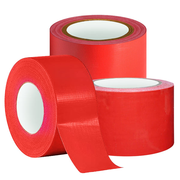 Red Fabric Repair Cloth Duct Tape 50M X 200 Micron - 3 Sizes Available