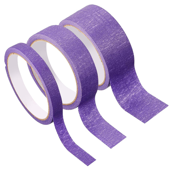 Purple Premium Washi Acrylic Adhesive Masking Tape 50 Meter Roll - 3 Sizes Available