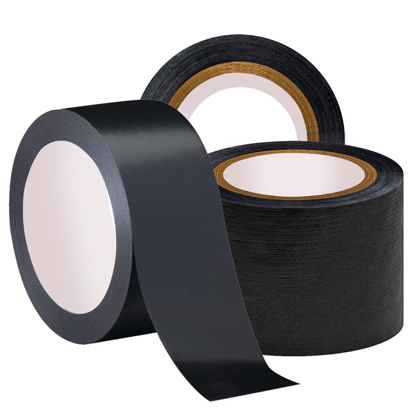 Black Fabric Repair Cloth Duct Tape 50M X 200 Micron - 3 Sizes Available