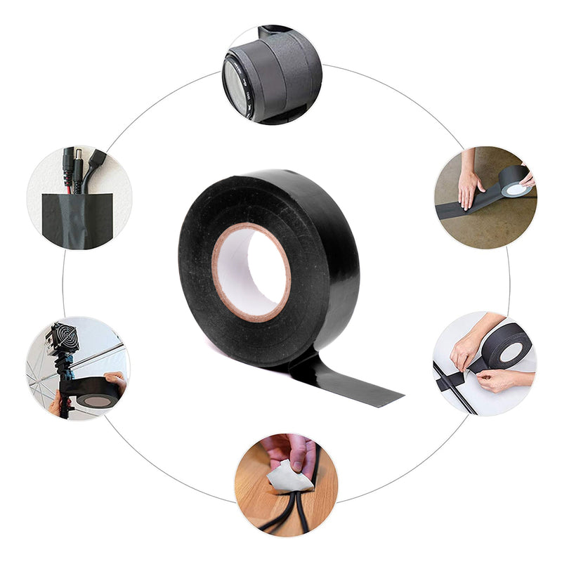 Black Fabric Repair Cloth Duct Tape 50M X 200 Micron - 3 Sizes