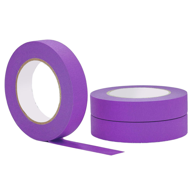 Purple Washi Acrylic Adhesive Masking Tape 50m Roll - 3 Sizes