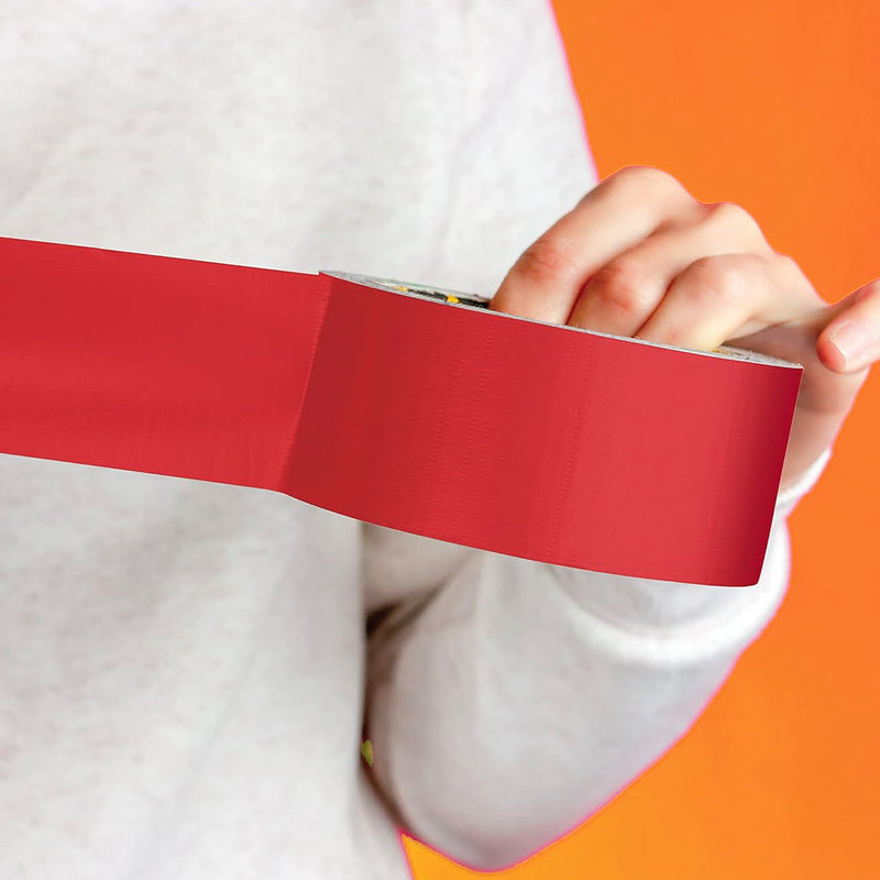 Red Fabric Repair Cloth Duct Tape 50M X 200 Micron - 3 Sizes