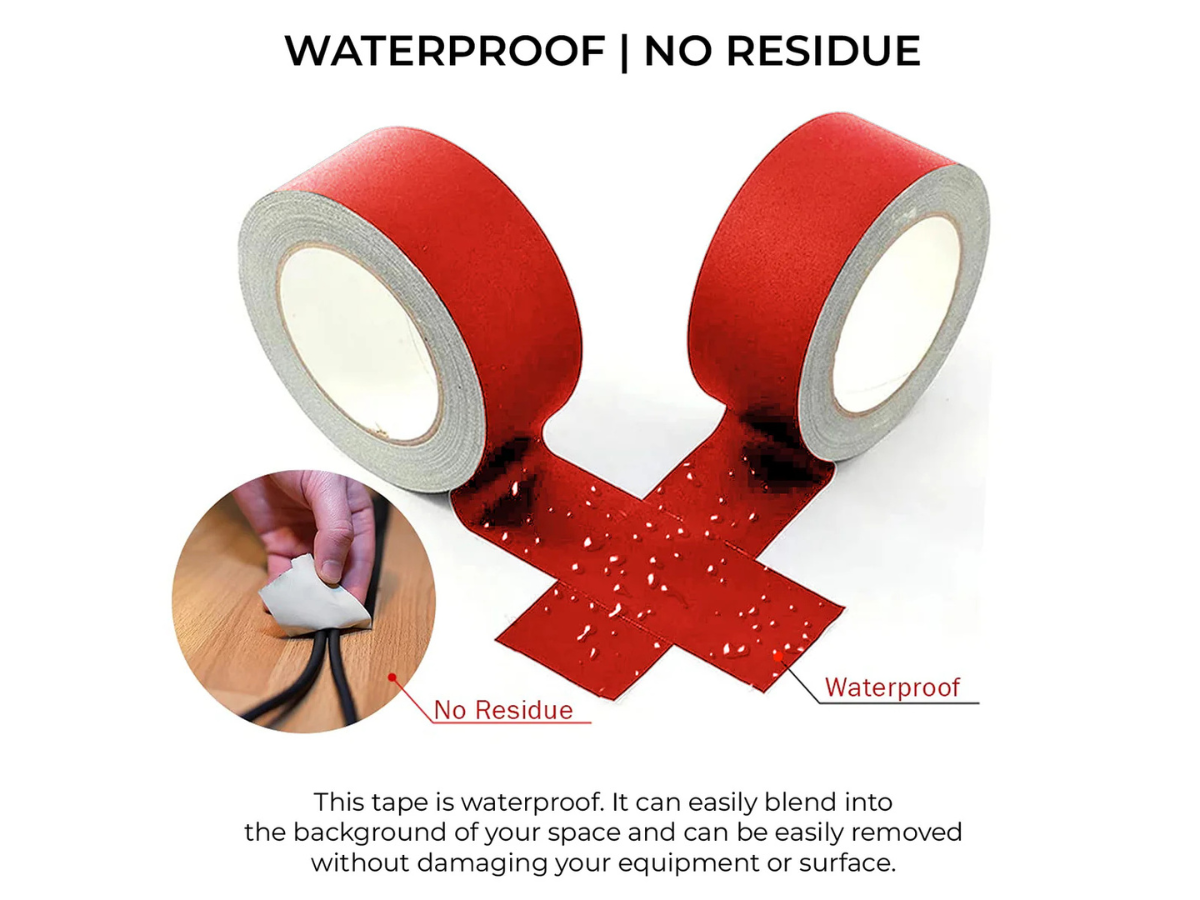 Black Fabric Repair Cloth Duct Tape 50M X 200 Micron - 3 Sizes