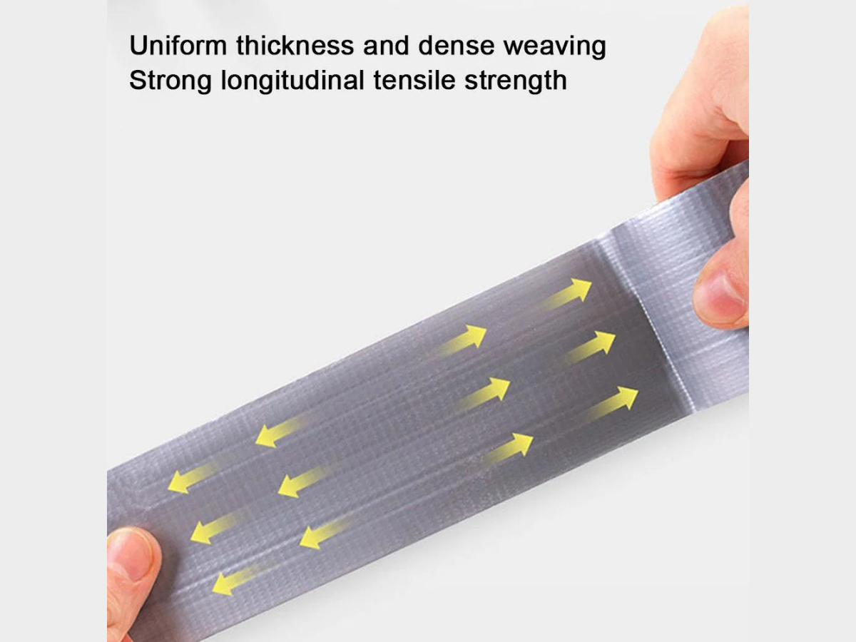 Silver Fabric Repair Cloth Duct Tape 50M X 200 Micron - 3 Sizes