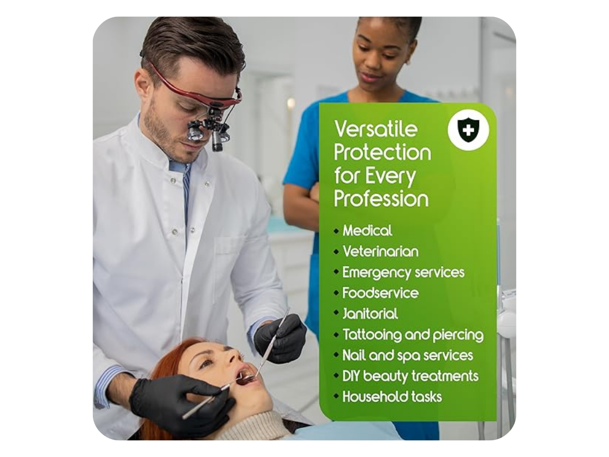 Black Disposable Nitrile Gloves - 3.2 - 5.0 GSM- Set of 50 Pairs