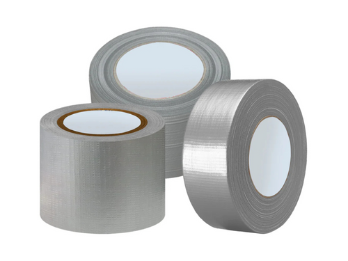 Silver Fabric Repair Cloth Duct Tape 50M X 200 Micron - 3 Sizes