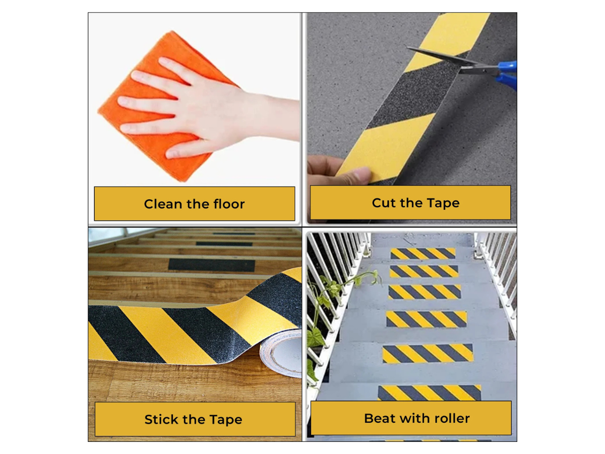 Anti Slip Hazard Tape Black / Yellow