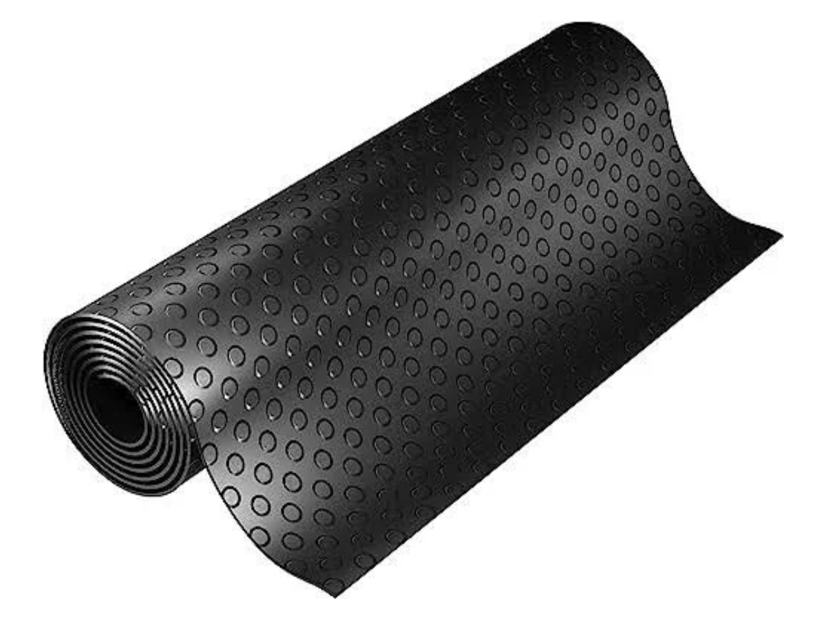 Recycled Rubber Coin Mat Roll - 1.5m * 10m (15 sqm. coverage)