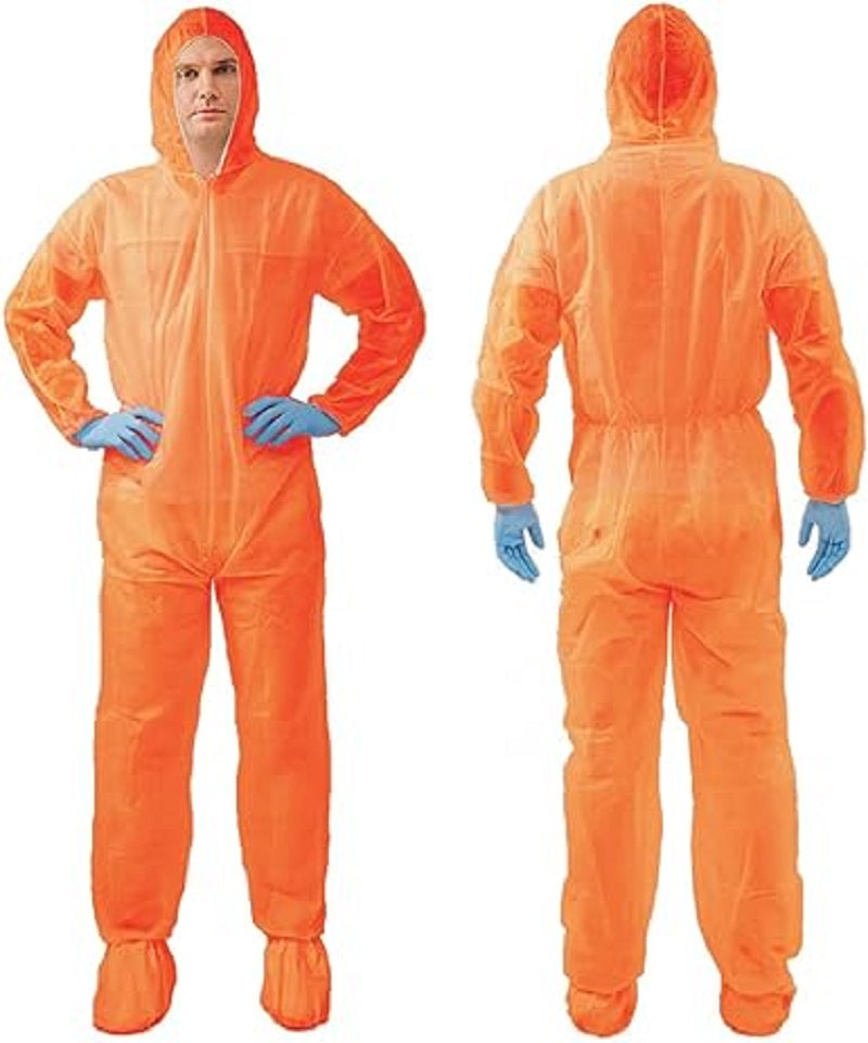 ORANGE - Disposable SMS Coverall - Size: 2XL - 60 GSM