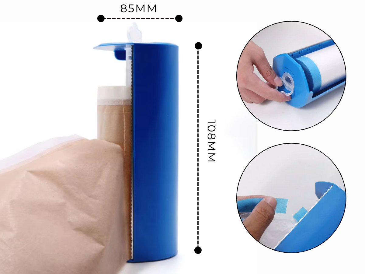 Pre Taped Static Charged Masking Film & Dispenser NZ (3 Options)