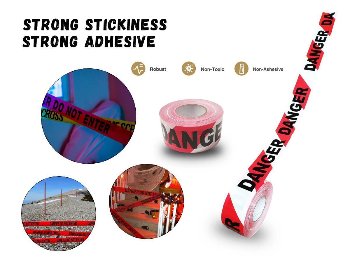 Non Adhesive Barricade Tape New Zealand - 75mm x 300m Roll (3 Options)