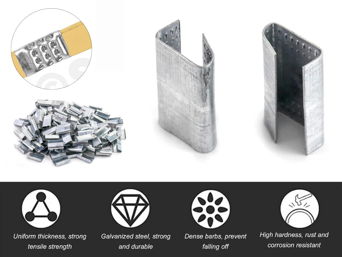 Galvanized Steel Strapping Seals- 1000pcs