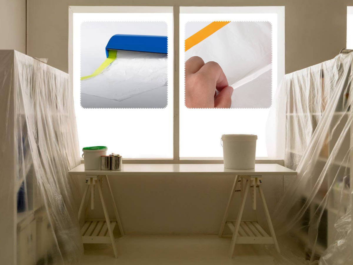 Pre Taped Static Charged Masking Film & Dispenser NZ (3 Options)