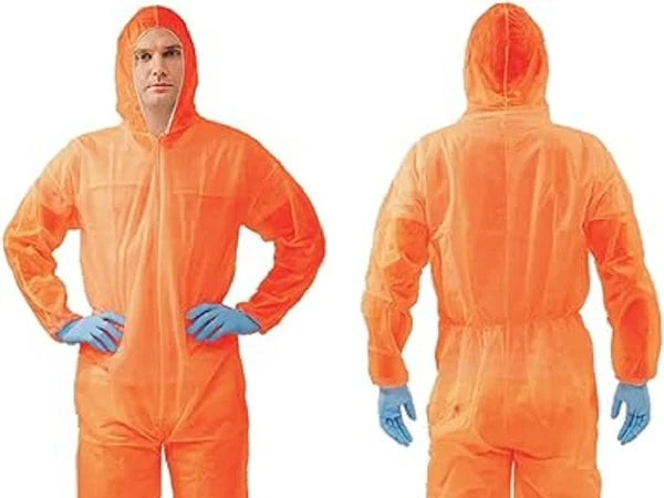 ORANGE - Disposable SMS Coverall - Size: 2XL - 60 GSM