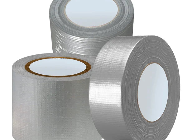 Silver Fabric Repair Cloth Duct Tape 50M X 200 Micron - 3 Sizes