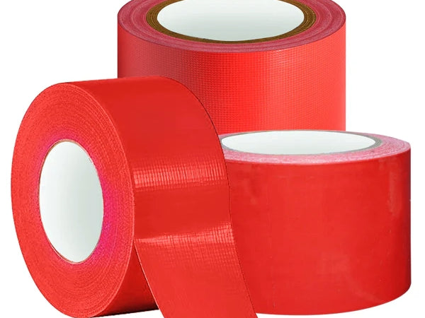 Red Fabric Repair Cloth Duct Tape 50M X 200 Micron - 3 Sizes