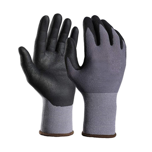 Nylon Mix Spandex Palm Foam Nitrile Coated Gloves-Set of 10 Pair