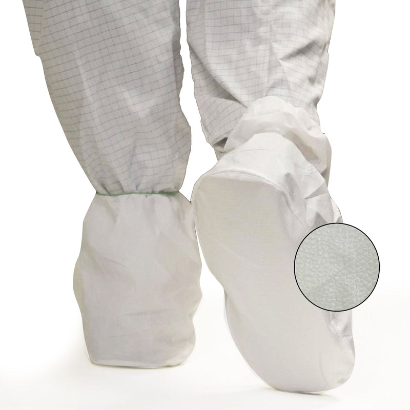 SMS Disposable Boot Cover with PVC Sole-White, Set of 10 Pair